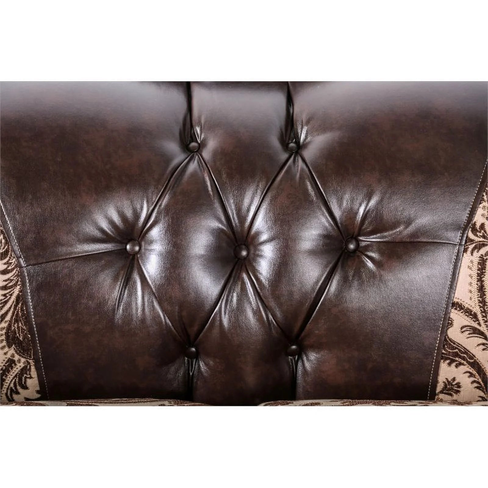Brown Faux Leather 2-Piece Sofa Set C1866