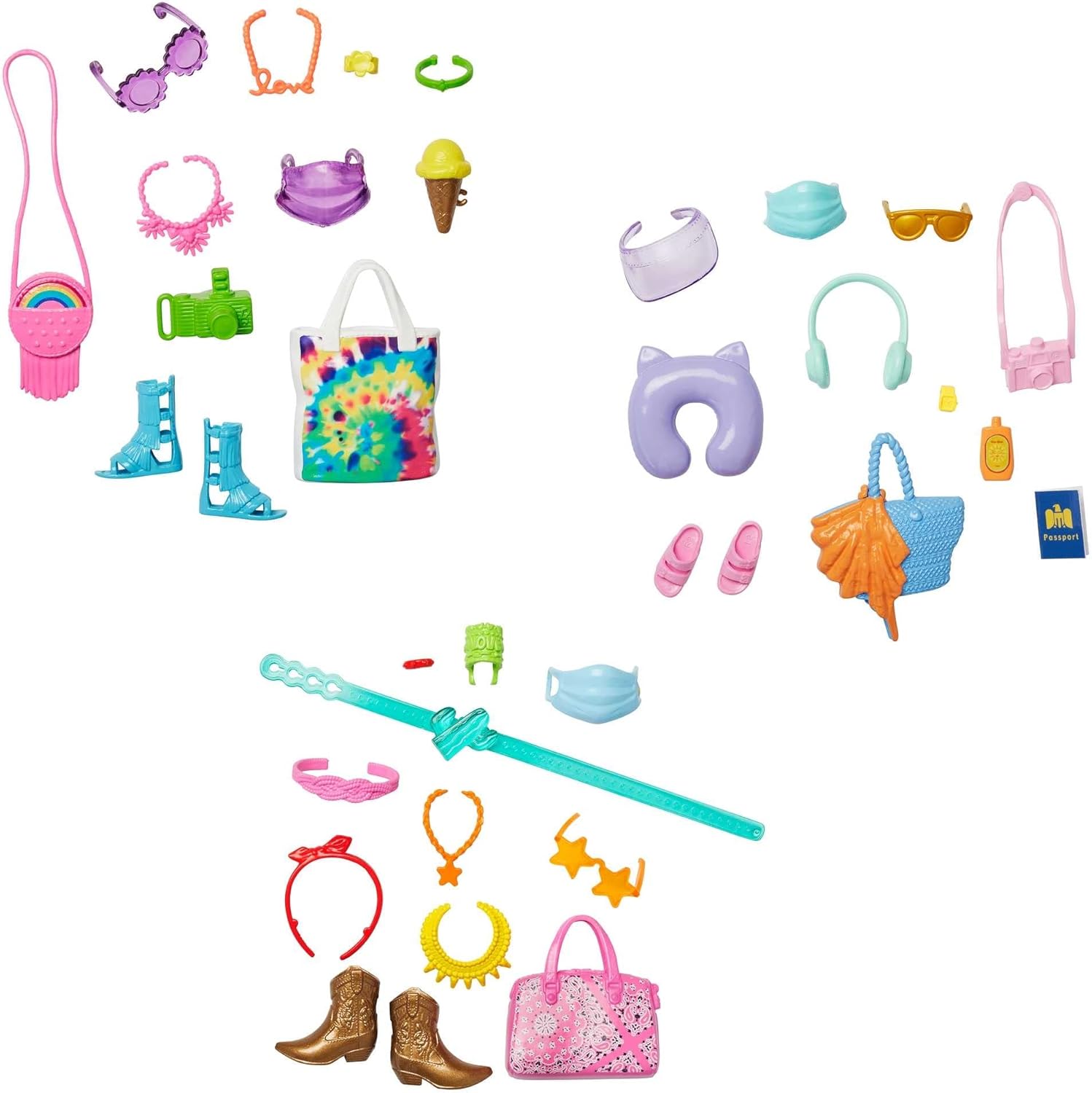 11 Piece Barbie Accessories Travel Pack Q354762