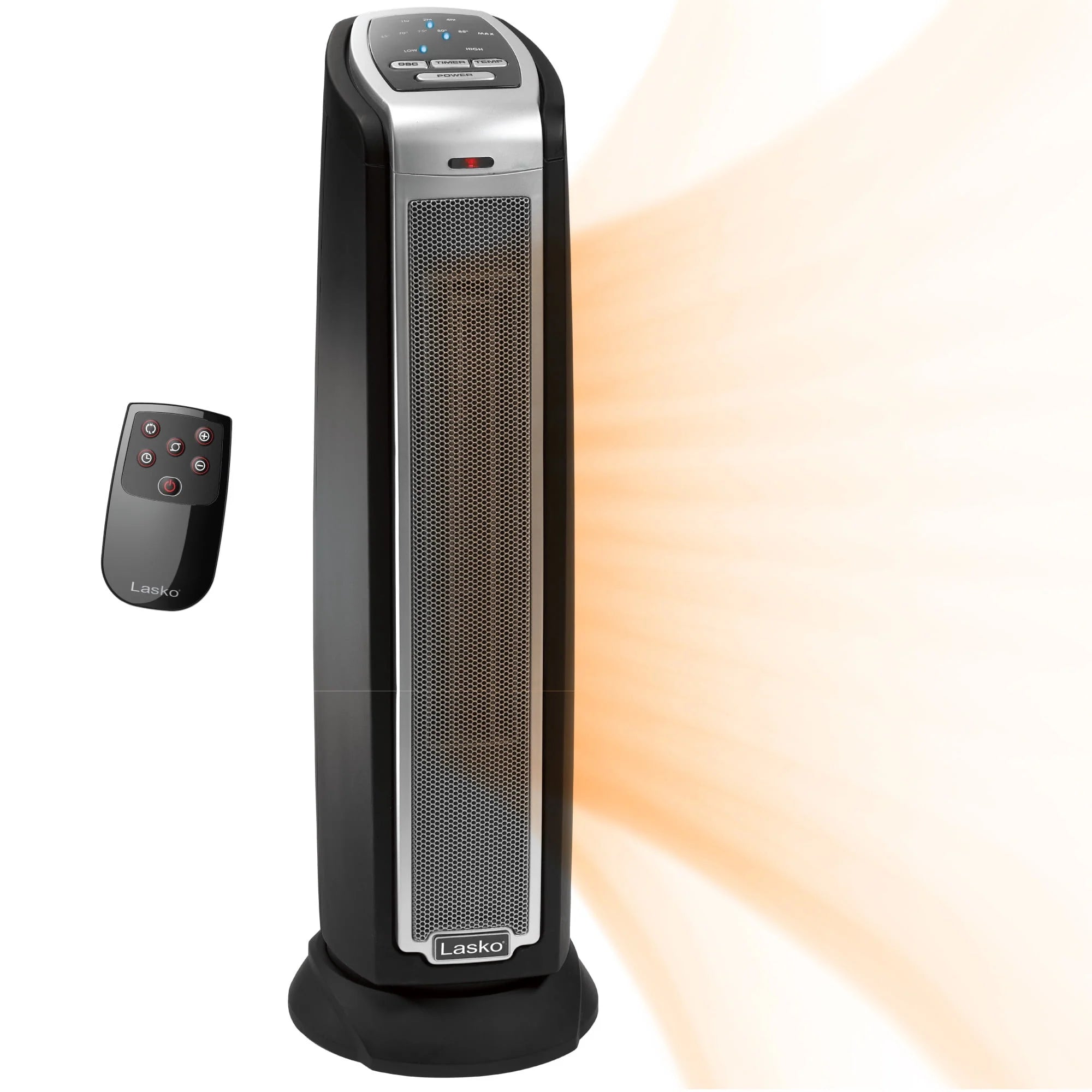 22.5 1500W Oscillating Ceramic Tower Electric Space Heater White U82093