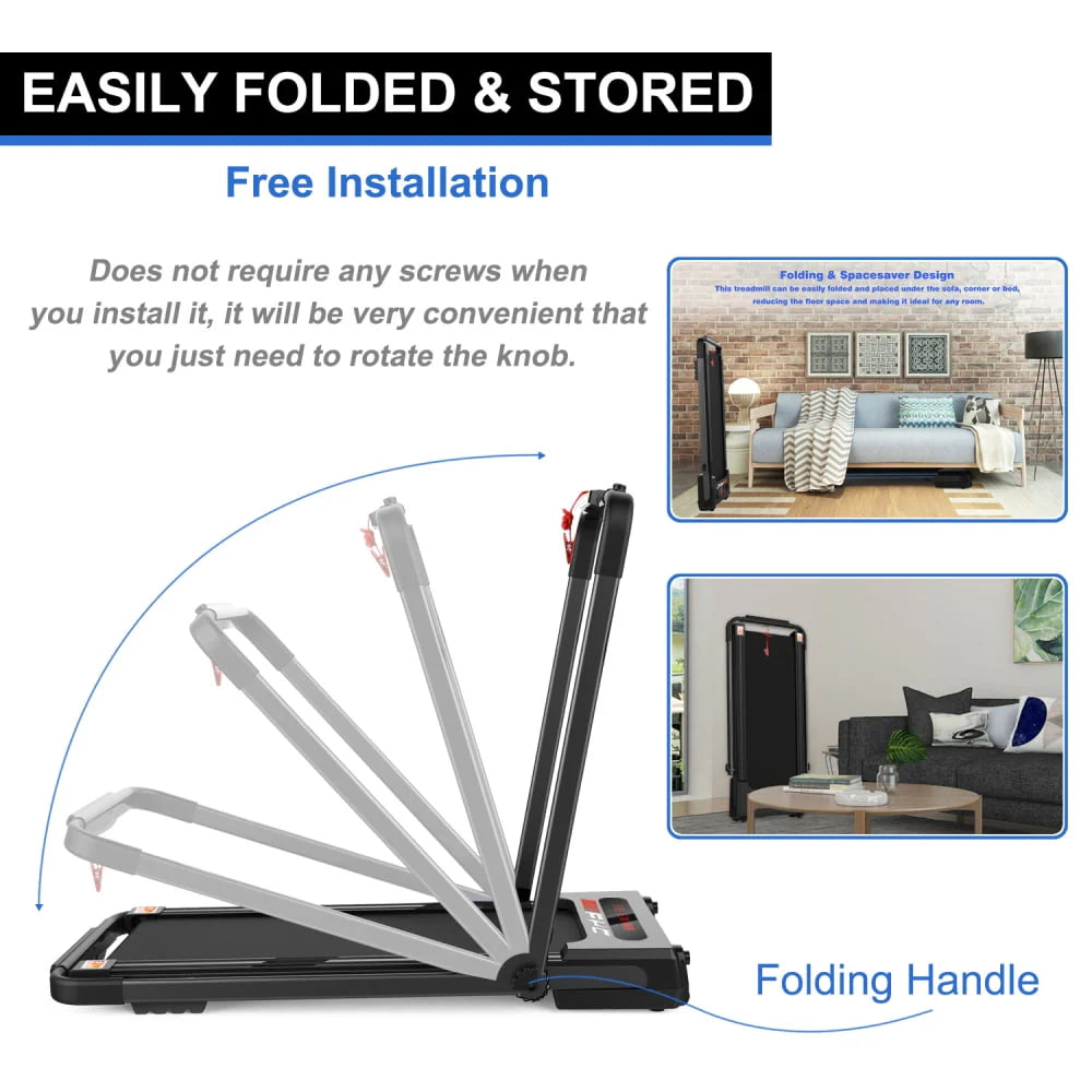 Black Folding Treadmill with Incline G318