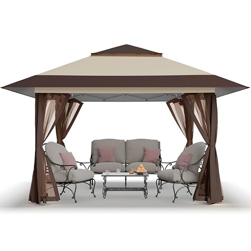 13x13 Grey Pop Up Gazebo with Wheeled Cover Bag A347211