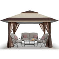 13x13 Grey Pop Up Gazebo with Wheeled Cover Bag A347211