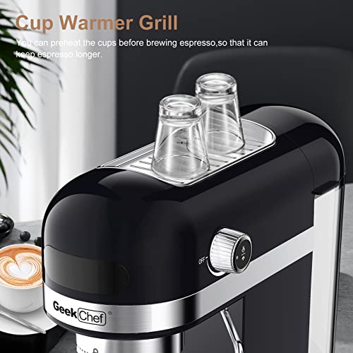 Black 20 Bar Espresso Machine with 1.4 L Water Tank H811746