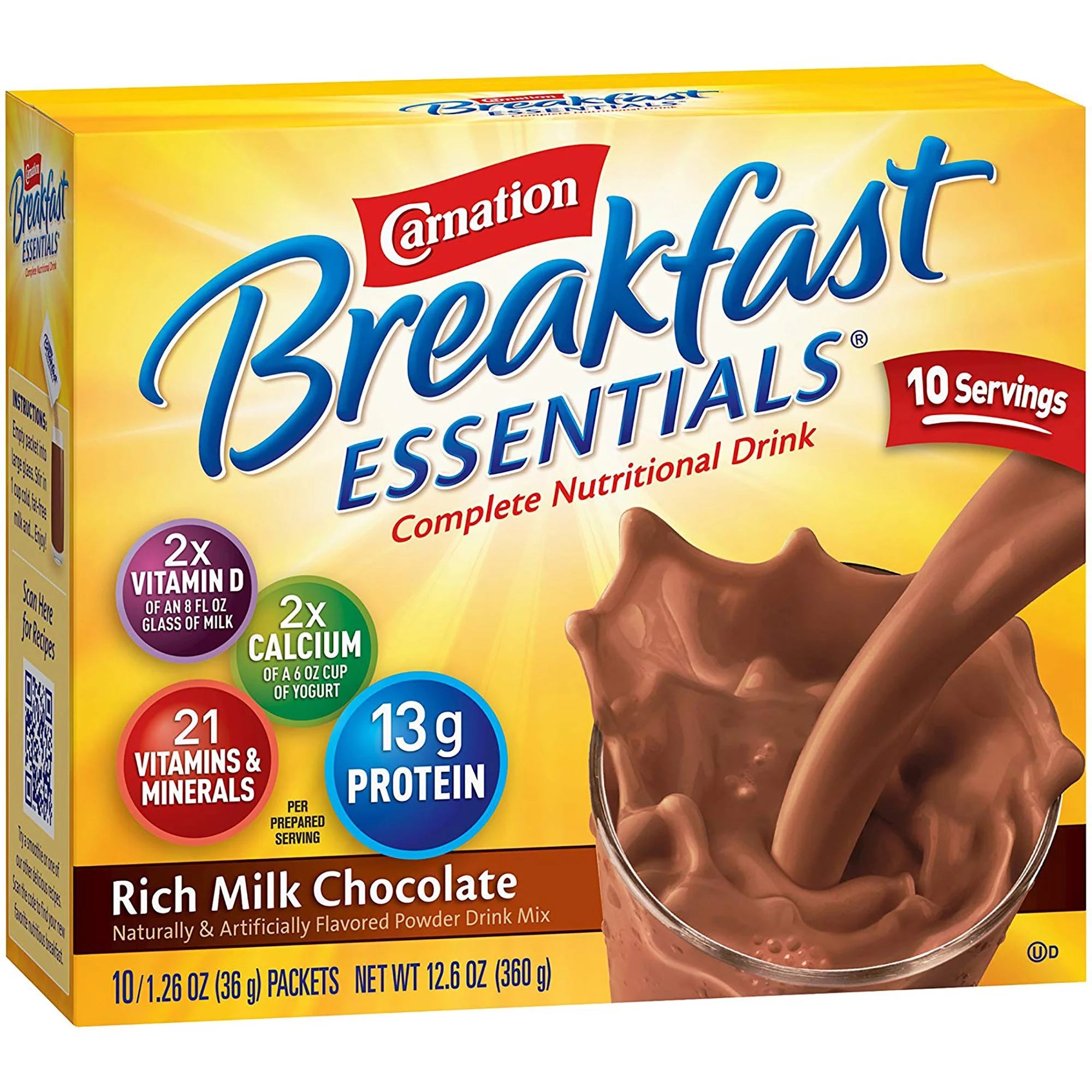 Rich Milk Chocolate Flavor Powder 36 Gram Individual Packet, Case of 60 K470439