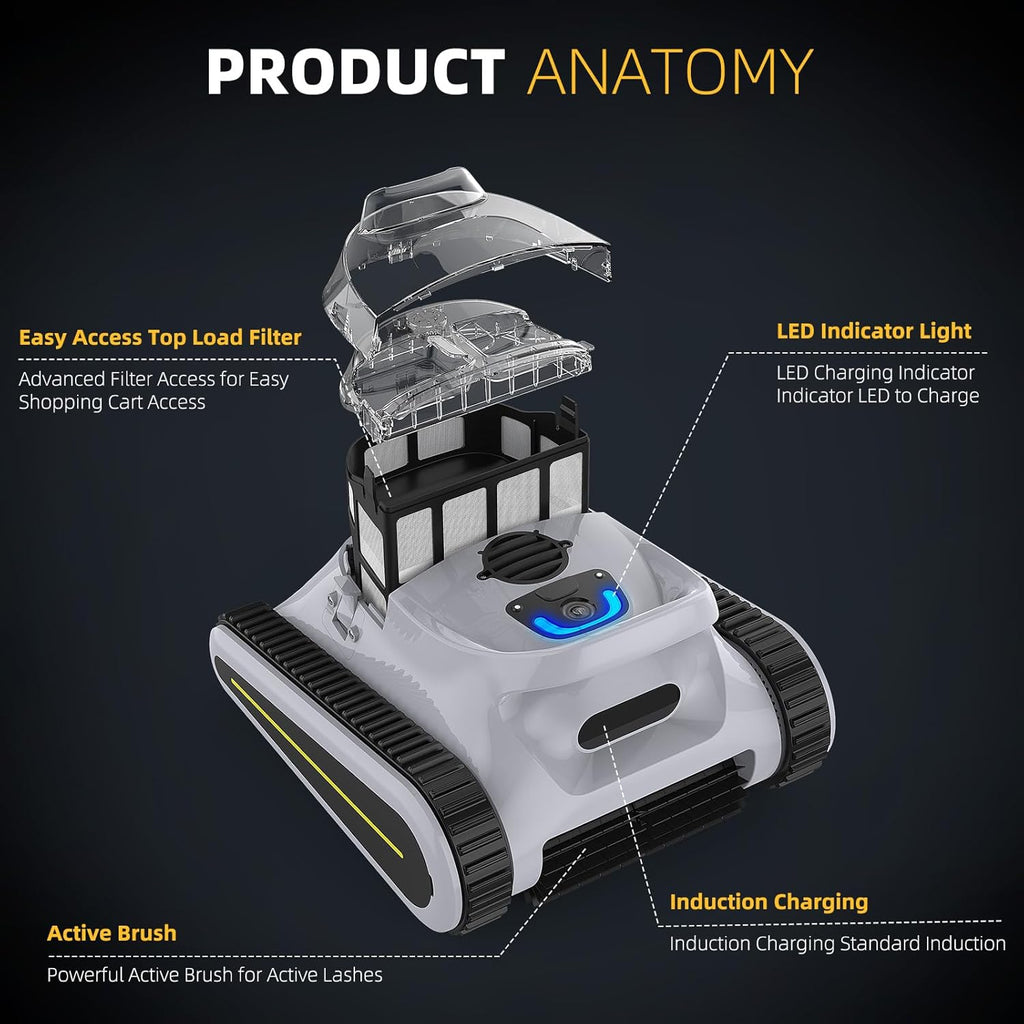 Grey Robotic Pool Cleaner Y65937