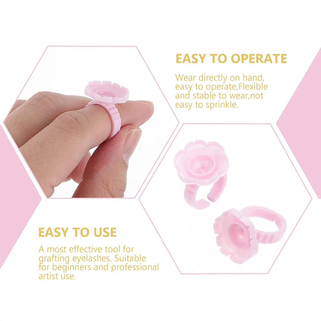 100pcs Pink Glue Cups for Eyelash Extension U92602