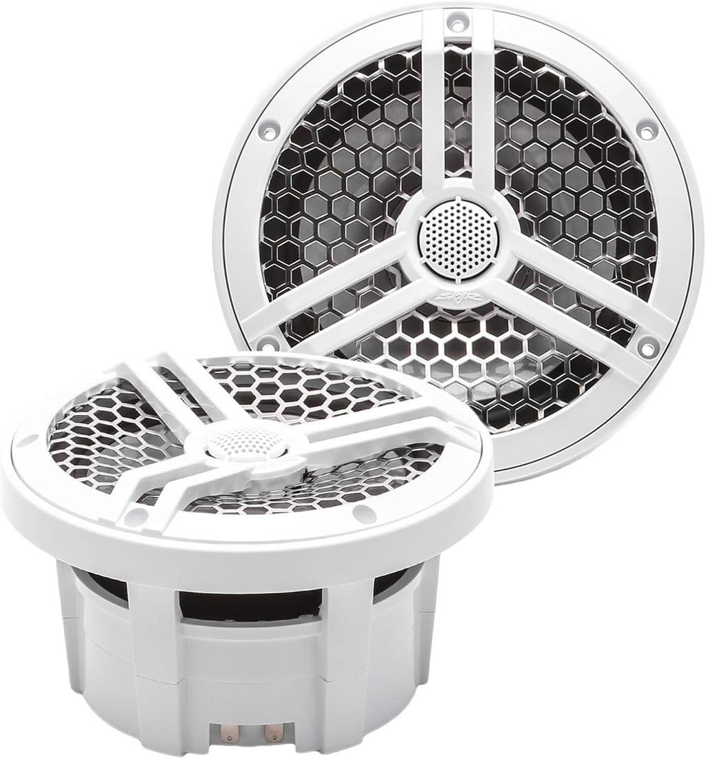 6.5" 2-Way Marine Coaxial Speakers, Pair (White) M2647