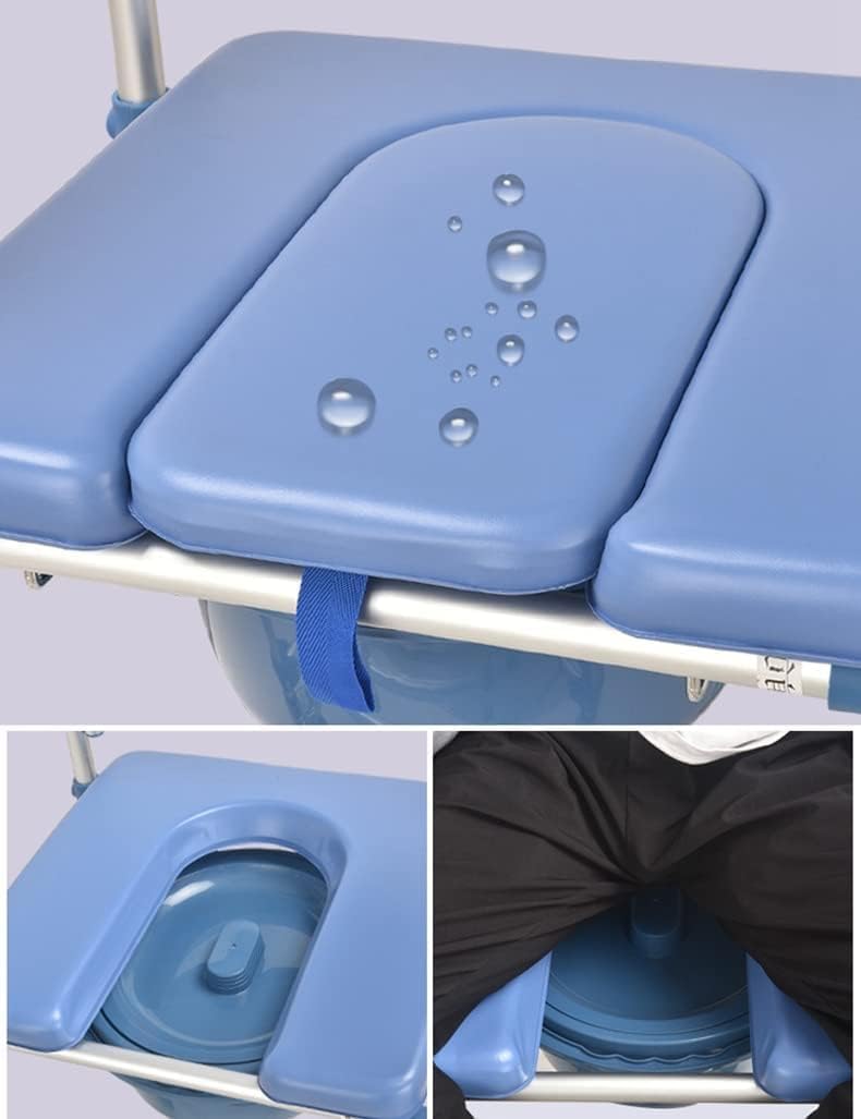 Shower Commode Chair with Wheels Y77315