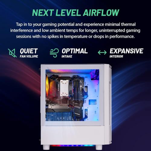 White Gaming PC Desktop, AMD Ryzen 5 3600 3.6GHz, 3060 12GB, 16GB DDR4 3200, 1TB SSD, 600W Gold PSU, Windows 10 Home 64-bit, AC WiFi Q318365