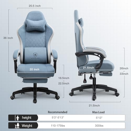Gaming Chair with Pocket Spring Cushion and Footrest C786
