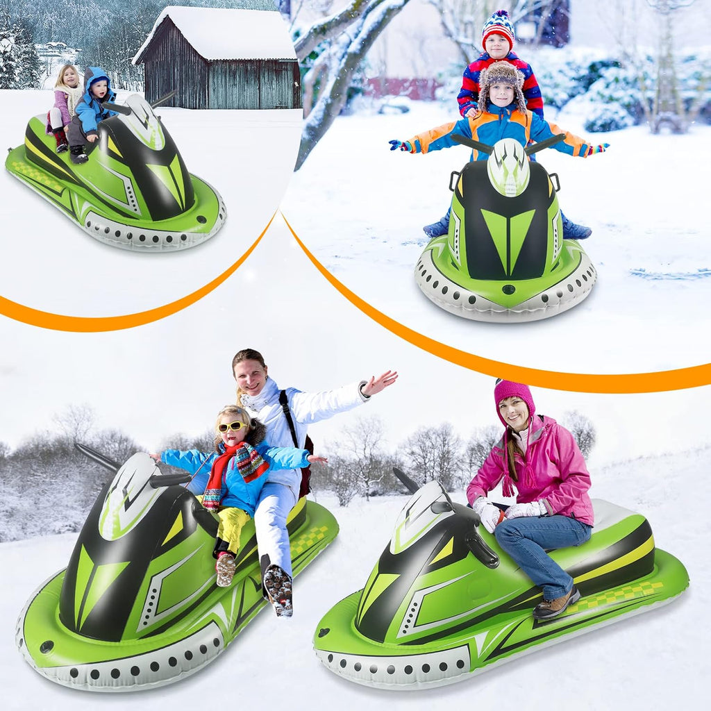 Heavy Duty Inflatable Snow Sled with Reinforced Handles and Drawstring J9629