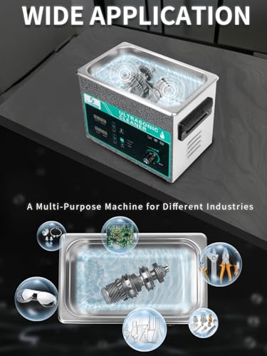 Ultrasonic Cleaner 3L with Adjustable Power, 120W Digital Timer and Heater O57503