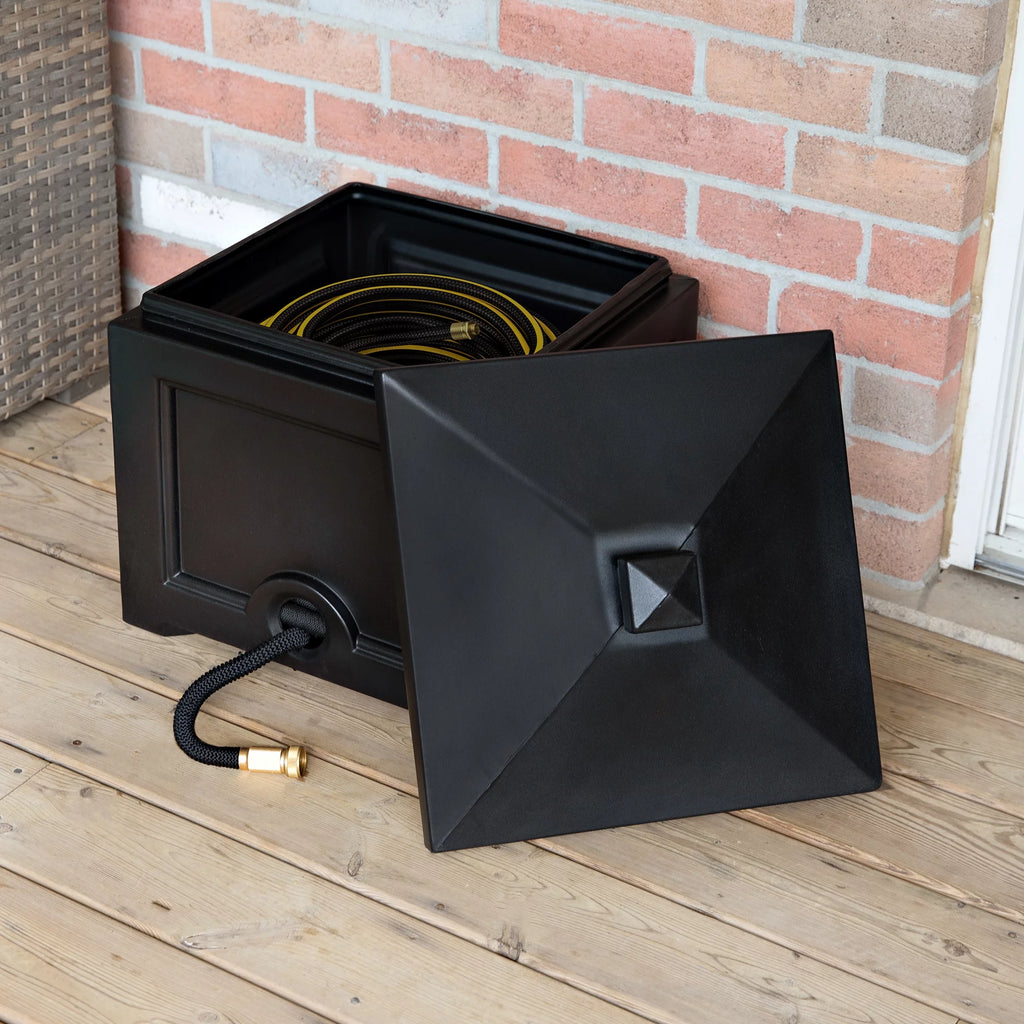 Black 100ft Garden Hose Bin R554146