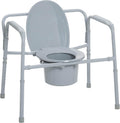 Gray Bariatric Commode Chair with Arms N751