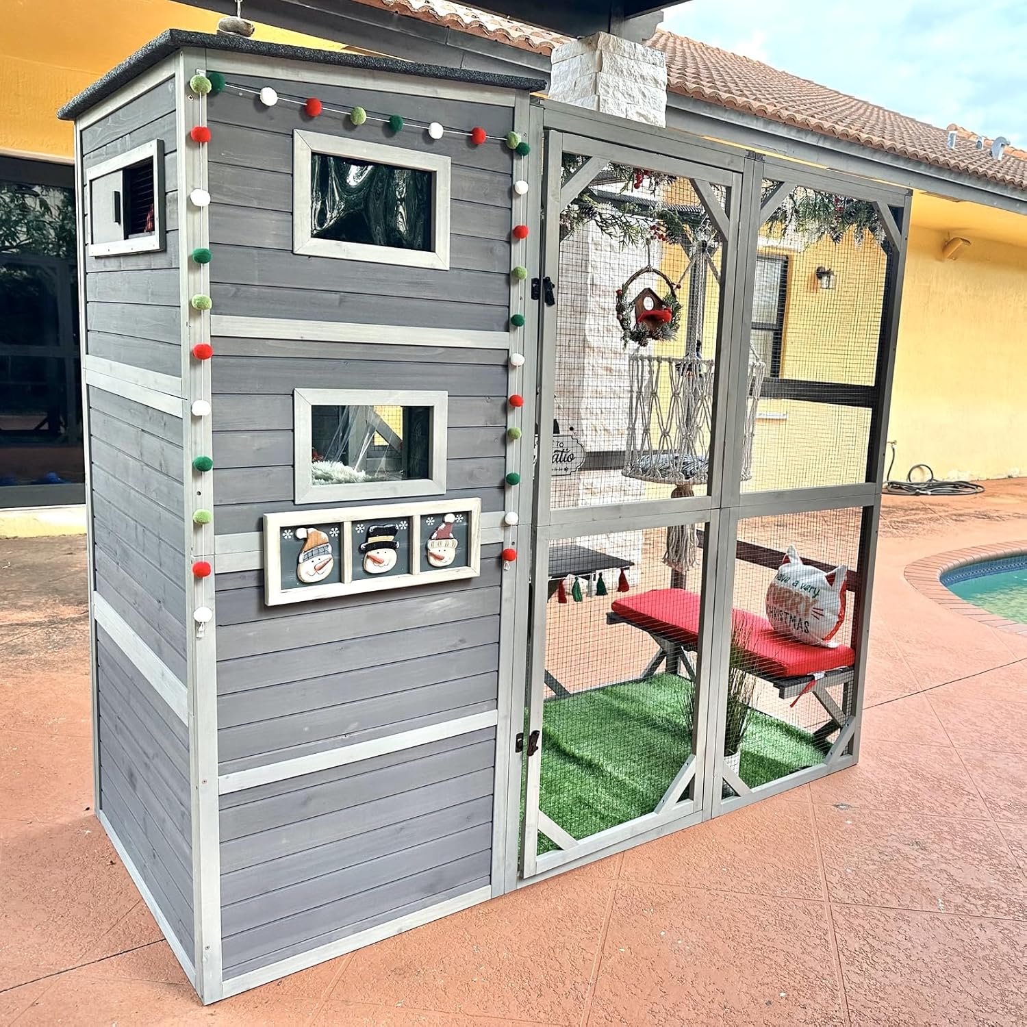 Large 4 Tiers Cat House with Run G871080