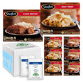 9.875 oz Ketchup Glazed Meatloaf Meal and 9.625 oz Roast Tender White Turkey Frozen Meal Pack of 8 U287