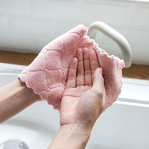 12 Pack Coral Velvet Kitchen Dish Towels Y21159