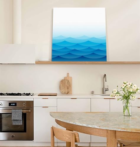 Blue Ocean Waves Canvas Print Wall Art Painting X297