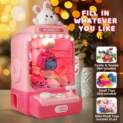 Mini Electronic Arcade Claw Machine with Lights Sound C69655