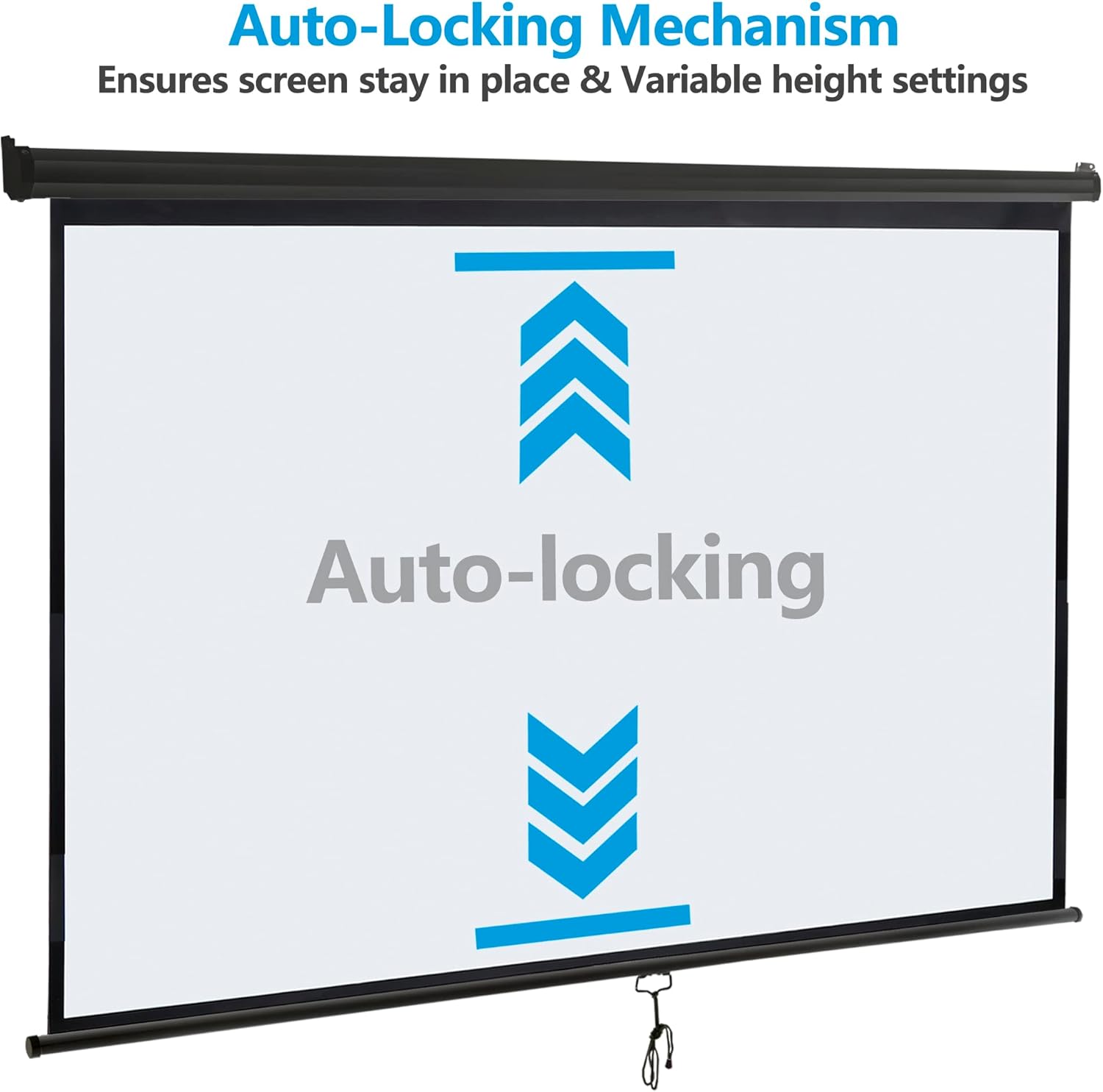 100 Inch 16:9 HD Pull Down Projector Screen S6459
