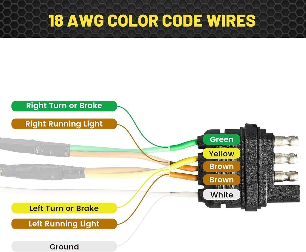 4 Pin 5 Wire Trailer Wiring Harness 22FT Y83215