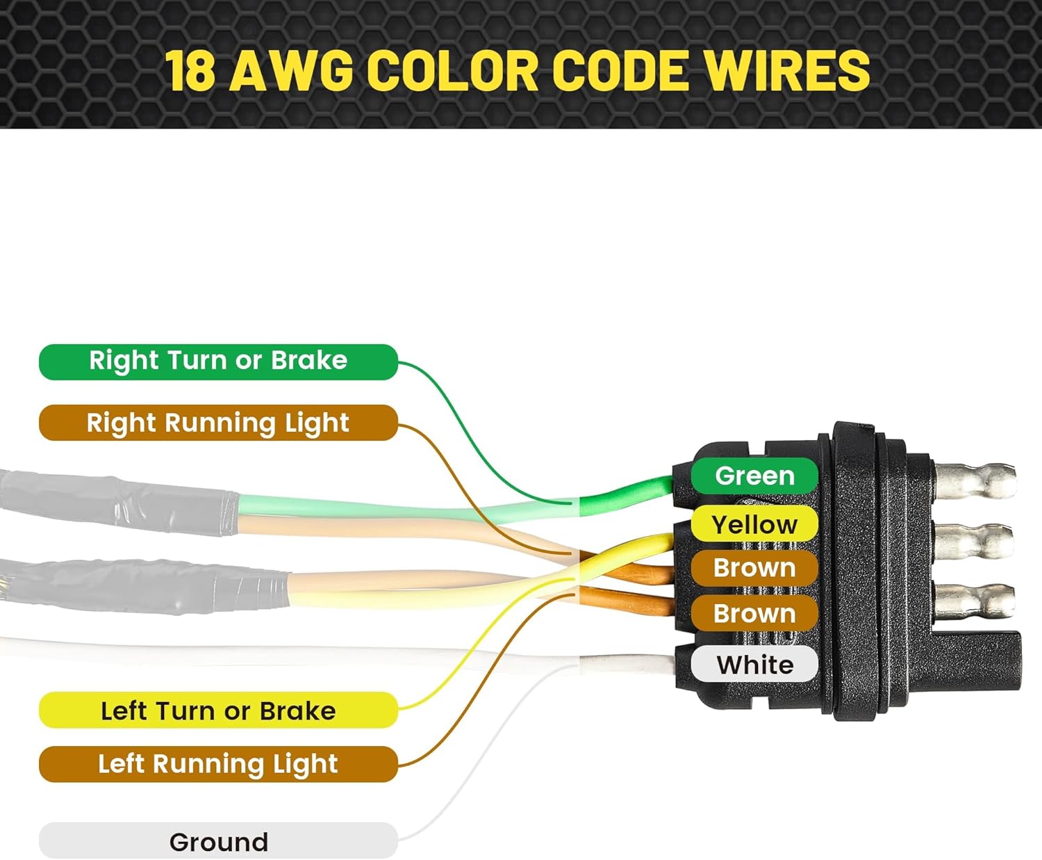 4 Pin 5 Wire Trailer Wiring Harness 22FT Y83215