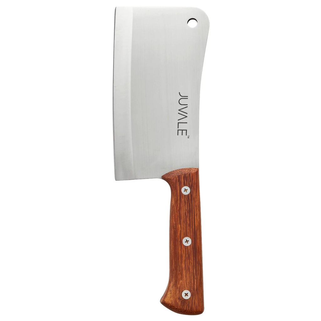 Stainless Steel Meat Cleaver Knife with Wooden Handle, 8 In E373