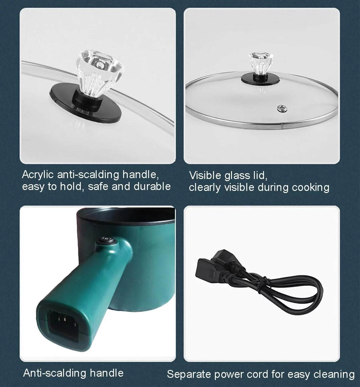 1.8L Non-Stick Electric Hot Pot N412