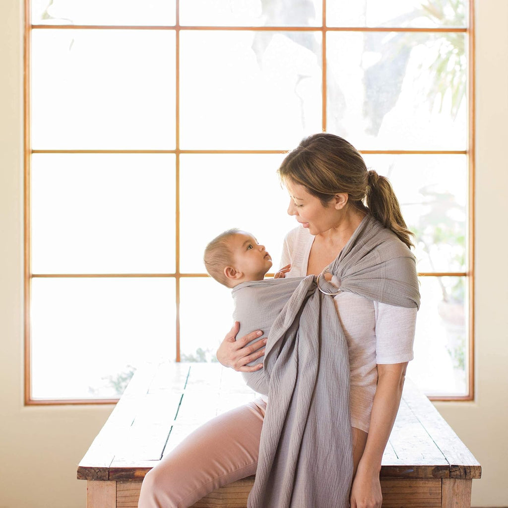 Pewter Ring Sling Wrap Carrier Z167