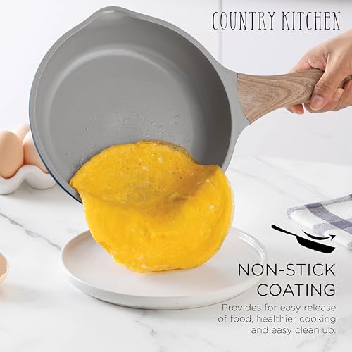 14 Pcs Nonstick Cast Aluminum Cookware Set with Utensils W28265
