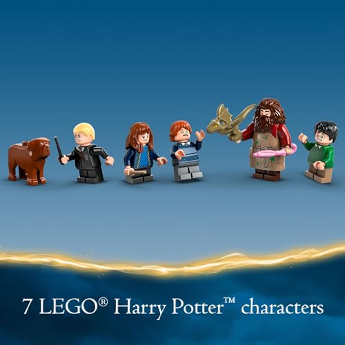 LEGO Harry Potter Hagrid's Hut: an Unexpected Visit - Kids Building Toy with Buildable House, 7 Minifigures & Dragon F755135