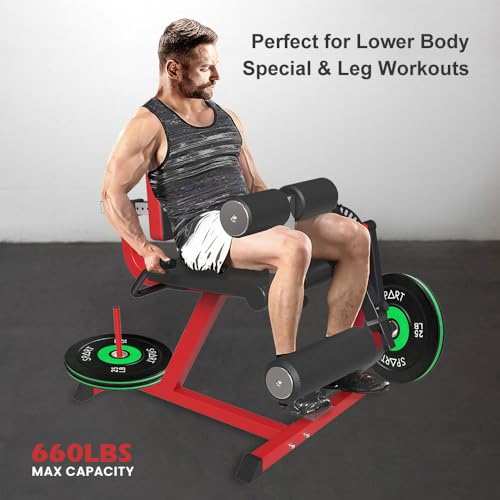 Adjustable Plate Loaded Leg Extension and Leg Curl Machine X377249