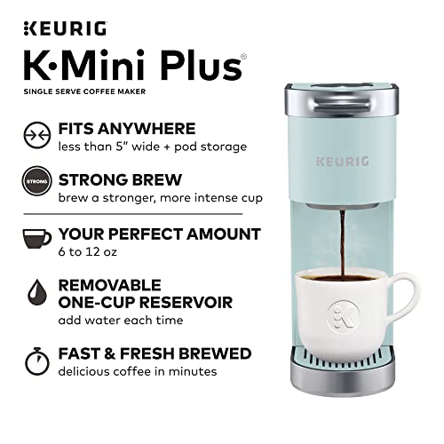 Single Serve K-Cup Pod Coffee Brewer, 6 to 12 oz. Brew Size, Misty Green P97852