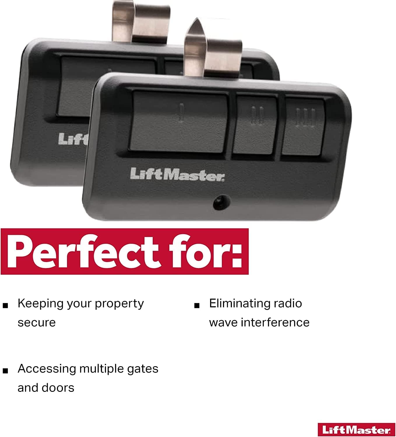 Dark Gray 3-Button Garage Door Opener Remote Control L413260