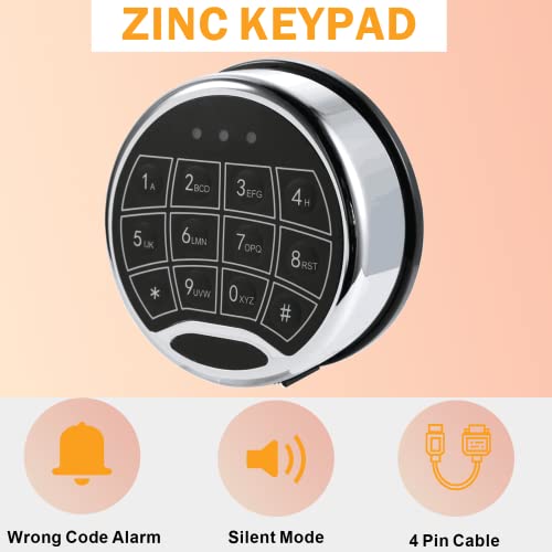 Digital Electronic Keypad Lock with Time Delay and 2 Emergency Keys O846