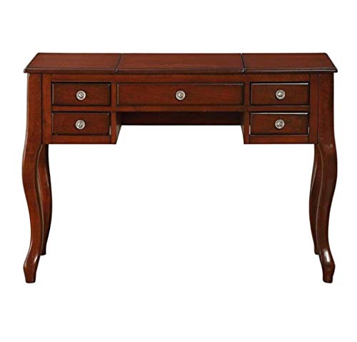 Cherry Flip Up Mirror Vanity Set with Stool U65848