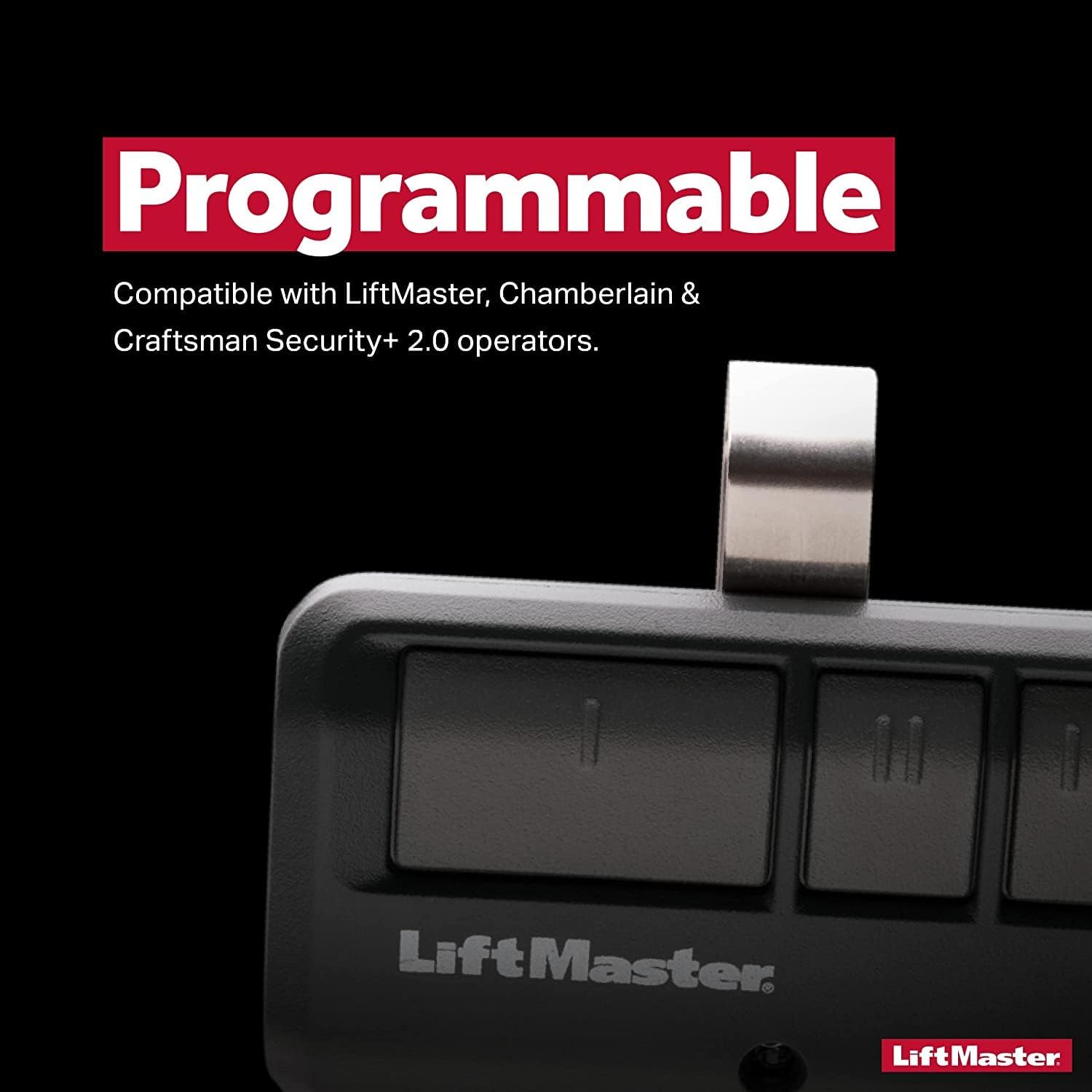 Dark Gray 3-Button Garage Door Opener Remote Control L413260