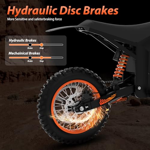 14"/12" Fat Tire 2000W Electric Dirt Bike with 48V 21AH Battery O52501