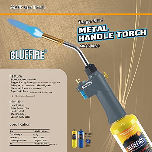Heavy Duty Gas Welding Torch Head with MAPP Cylinder V632491