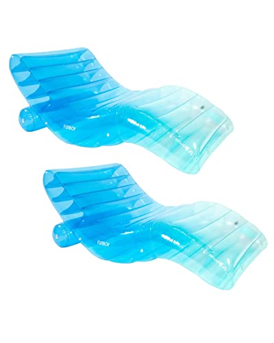 Giant Inflatable Blue Chaise Lounger Pool Float J6252