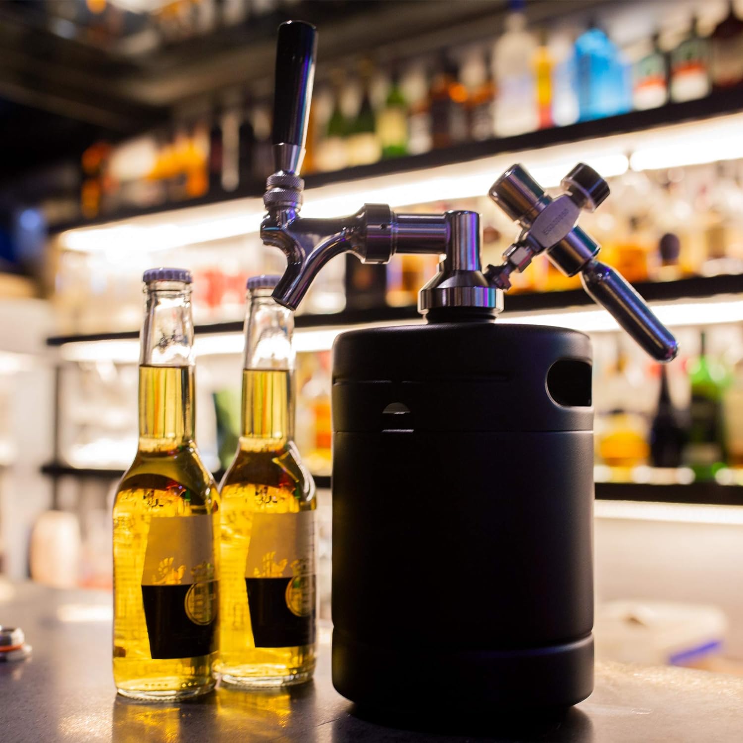64oz Stainless Steel Pressurized Mini Keg with Cooler Jacket H70907