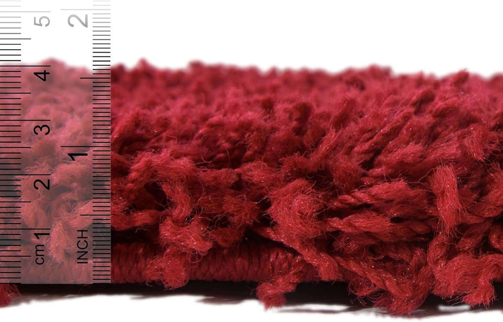 8' x 11' Cherry Red Shag Rug R1734
