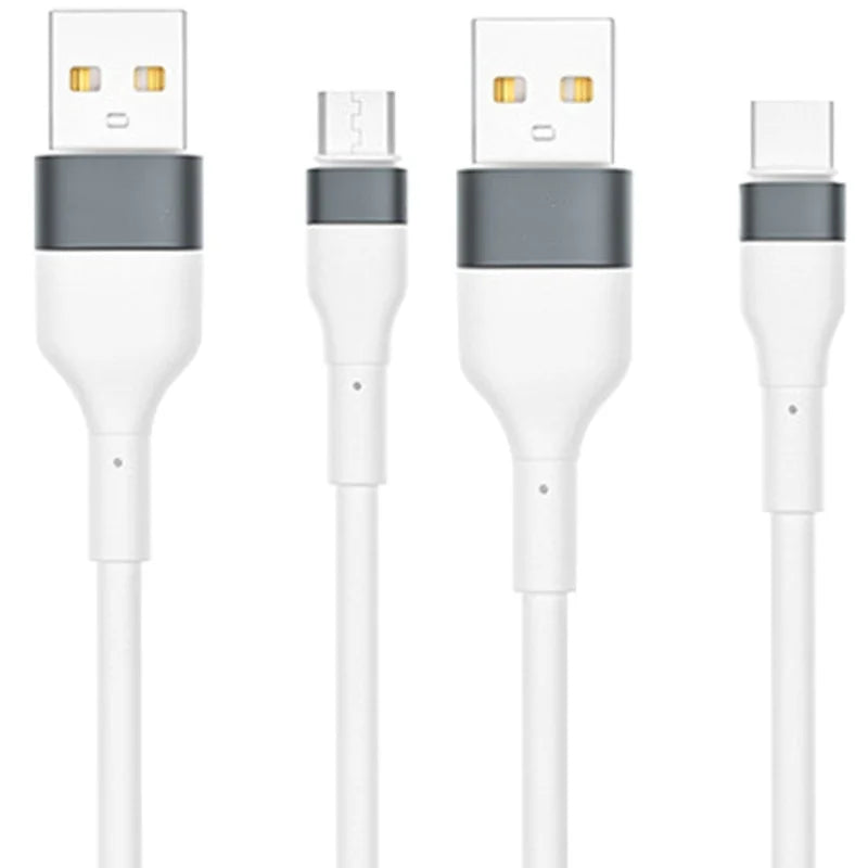 1.2m USB to Type C/Micro USB Data Line, 6A Quick Charging Power Cable I750