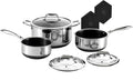 6-Piece Nonstick Pot Set with Tempered Glass Lids U1823