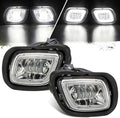 Pair Fog Lights with LED Halo Ring Clear Lens White Light 12V H122174