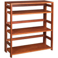 Cherry Wood 3-Shelf Foldable Standard Bookcase N900349