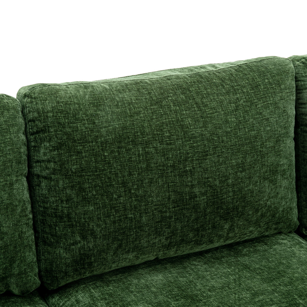 Velvet Sectional Sofa with Golden Metal Legs Y773