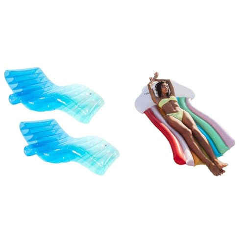 Giant Inflatable Blue Chaise Lounger Pool Float J6252