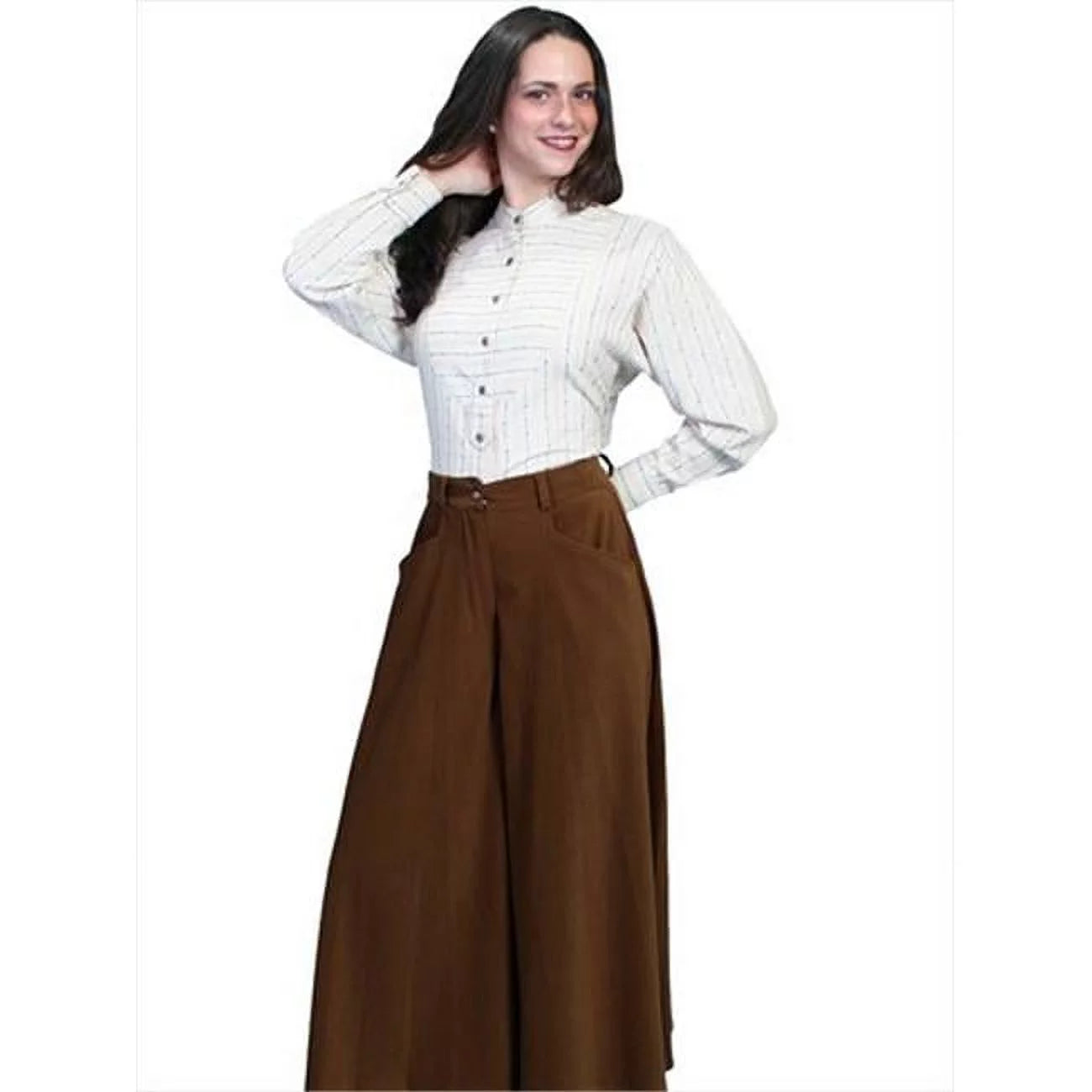Brown Polyester Riding Skirt I31207