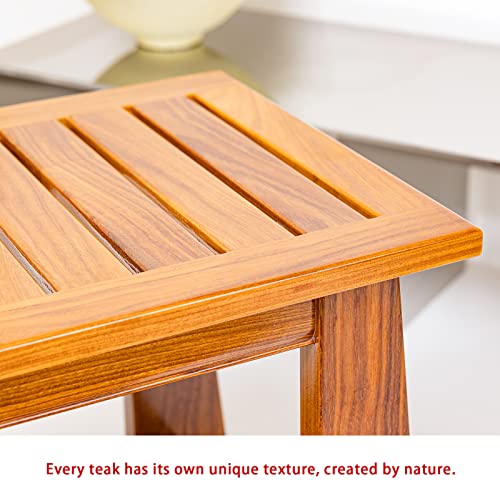 Teak Shower Bench with Shelf T371205